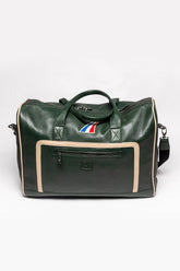24H Le Mans Austin 48h green leather travel bag